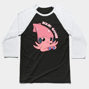 Squid Gang!!! Hardcore Gamer Squid Baseball T-Shirt